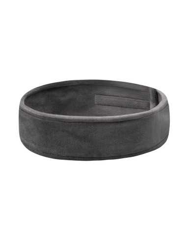 Bandeau cosmétique velours gris 
