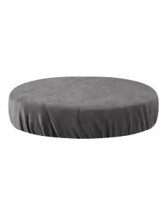 Grijze velours krukhoes