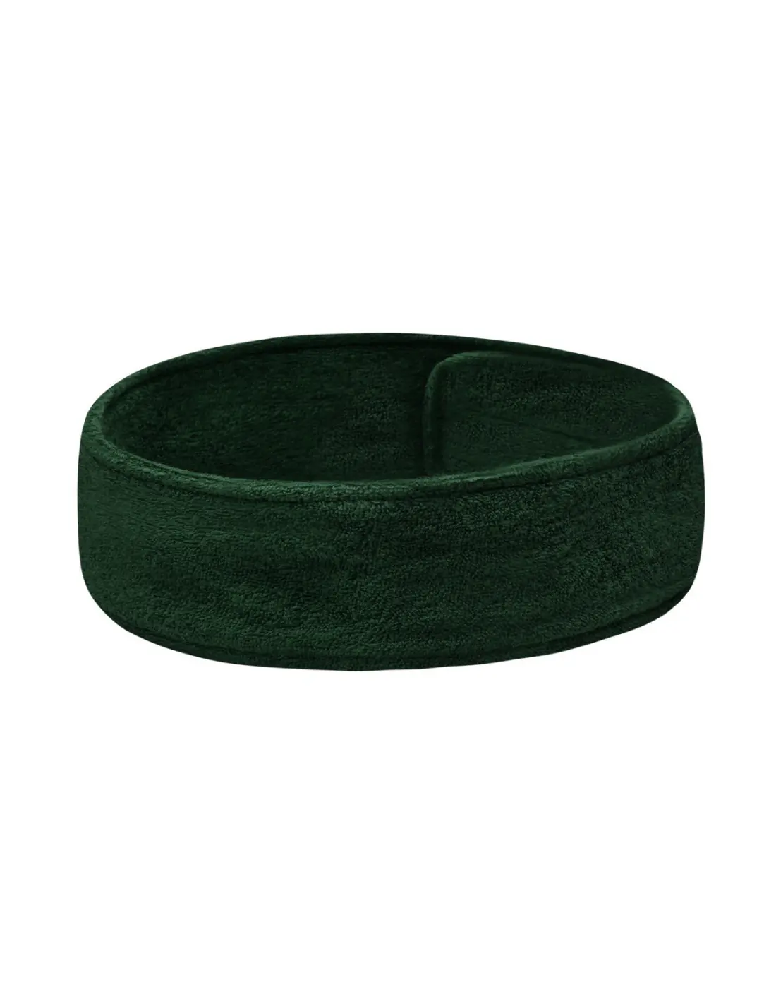 Bottle green terry headband