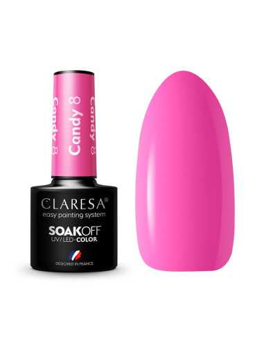 CLARESA Lakier hybrydowy CANDY 8 -5g 