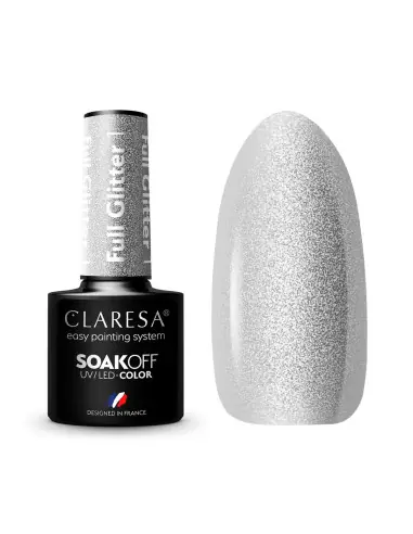 CLARESA Lakier hybrydowy FULL GLITTER 1 -5g 