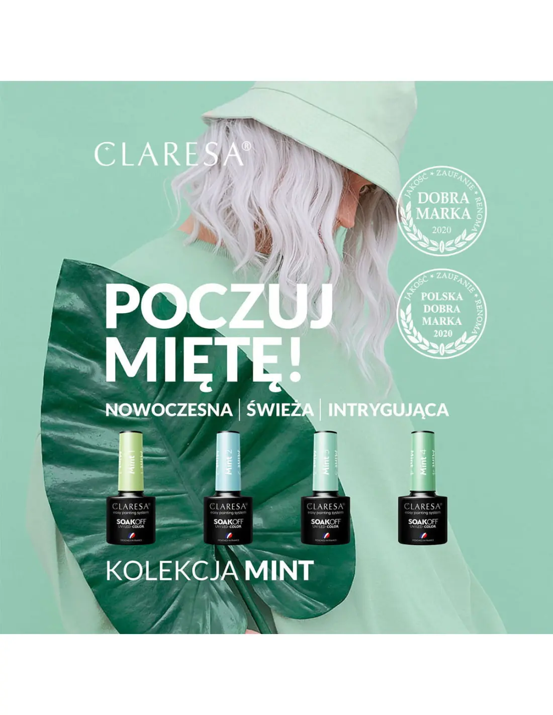 CLARESA MINT 3 vernis à ongles hybride -5g 
