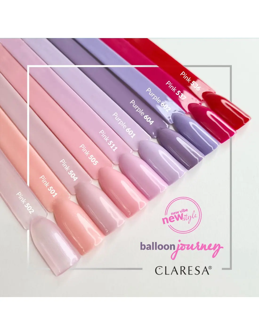 CLARESA Barniz Híbrido ROSA 537 -5g