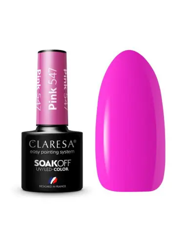 CLARESA Vernis Hybride ROSE 547 -5g 