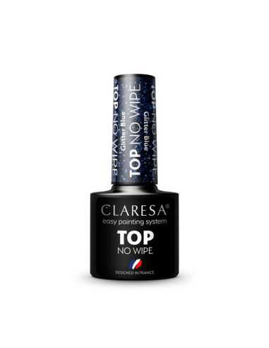 CLARESA Top No Wipe 5g Glitter Blue 