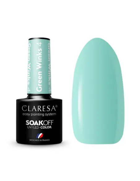 CLARESA barniz híbrido GREEN WINKS 4 -5g