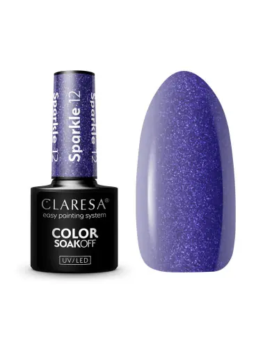 CLARESA Hybrid Nail Polish SPARKLE 12 -5g 