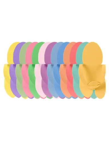 Tongs jetables en mousse 10 paires couleurs assorties 