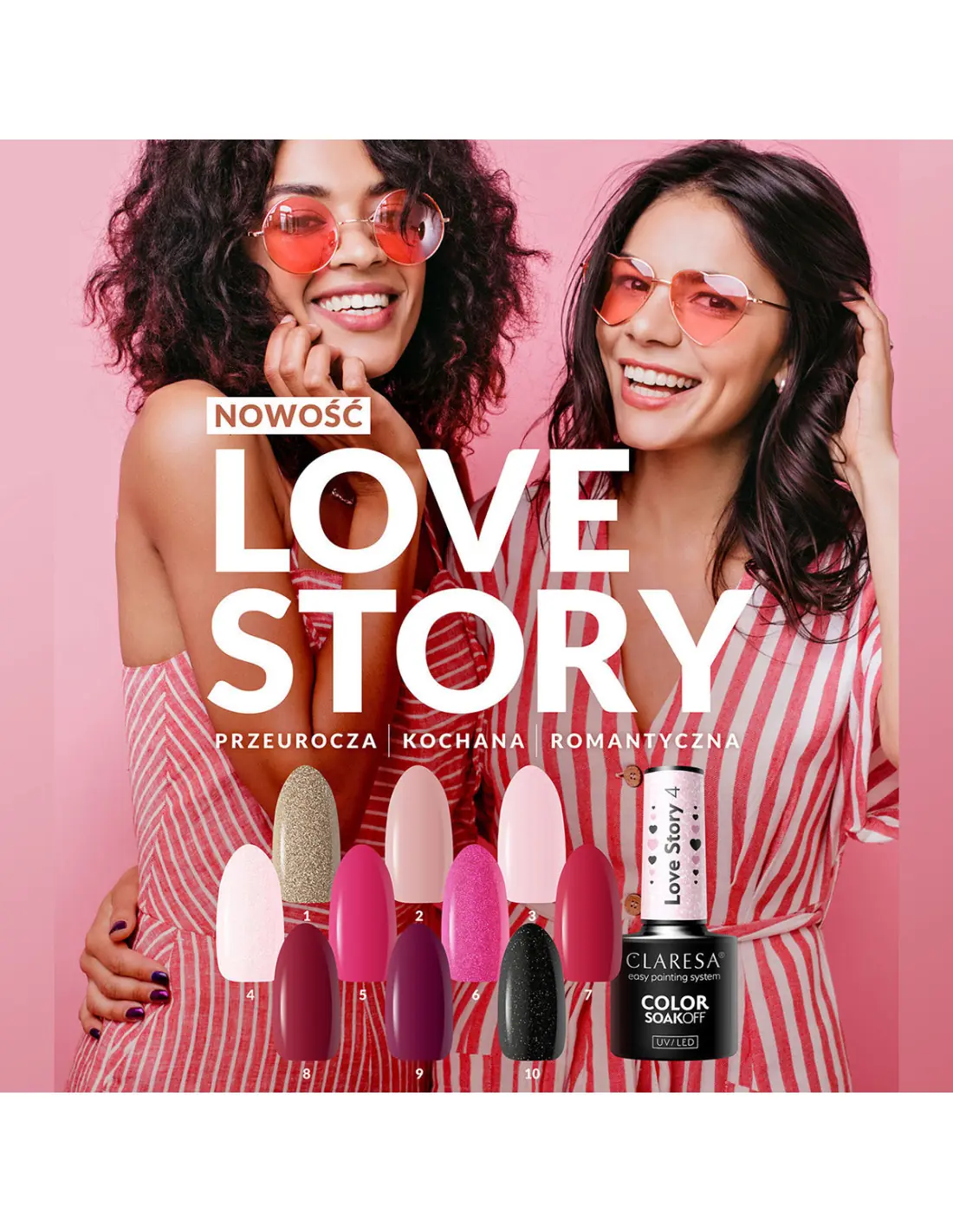Smalto per unghie ibrido CLARESA LOVE STORY 10 - 5g