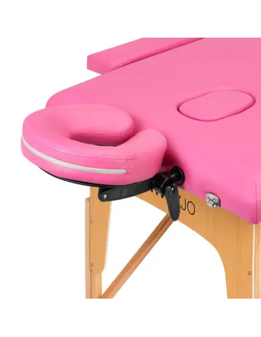 Lettino da massaggio pieghevole in legno Comfort Activ Fizjo 2 segmenti rosa