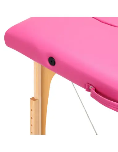 Lettino da massaggio pieghevole in legno Comfort Activ Fizjo 2 segmenti rosa