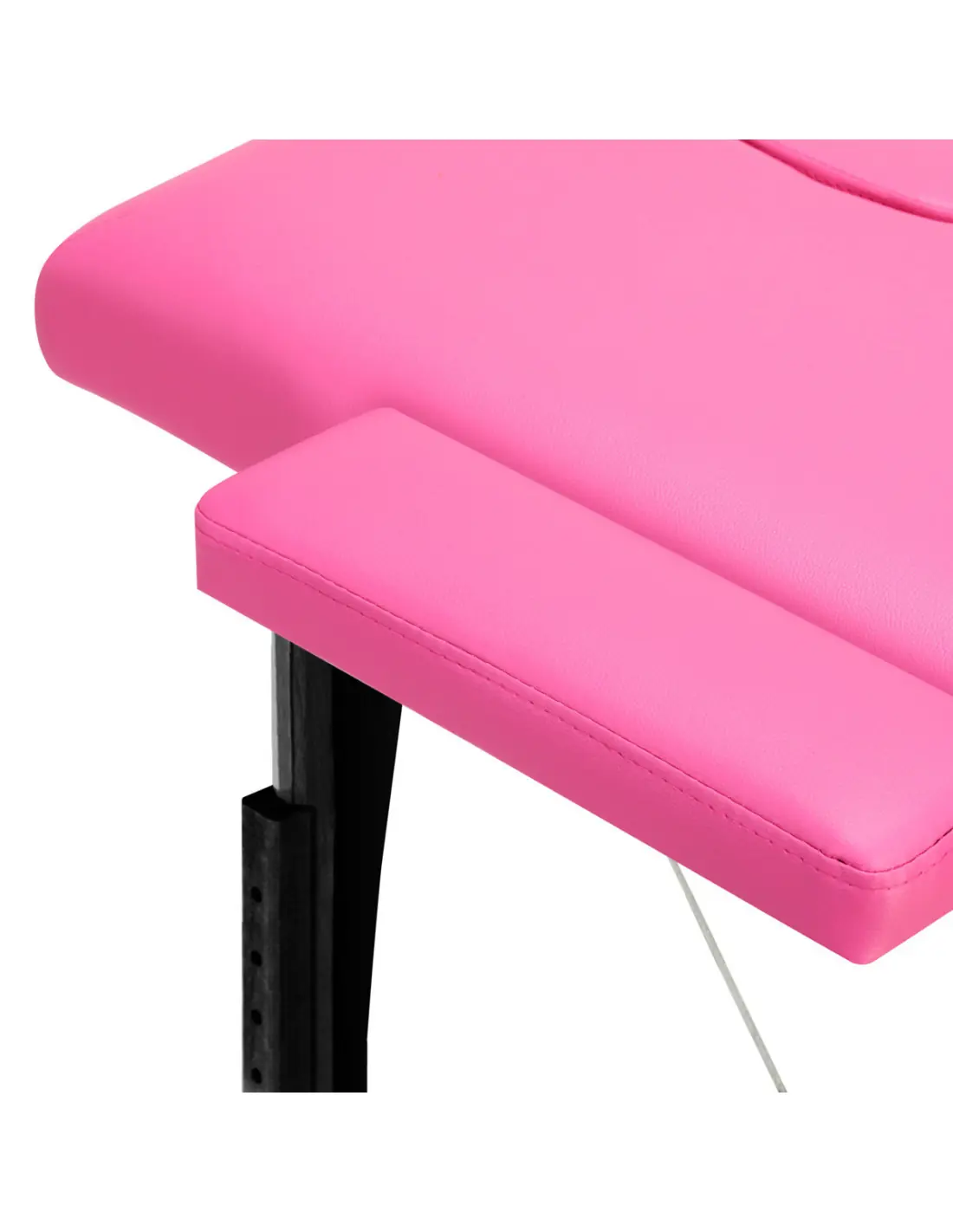 Comfort Activ Fizjo folding massage table, 2 segments, pink, black wood