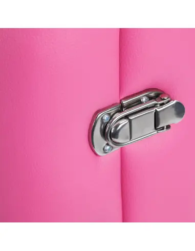 Activ Fizjo 2-segment comfort folding massage table in aluminium, pink