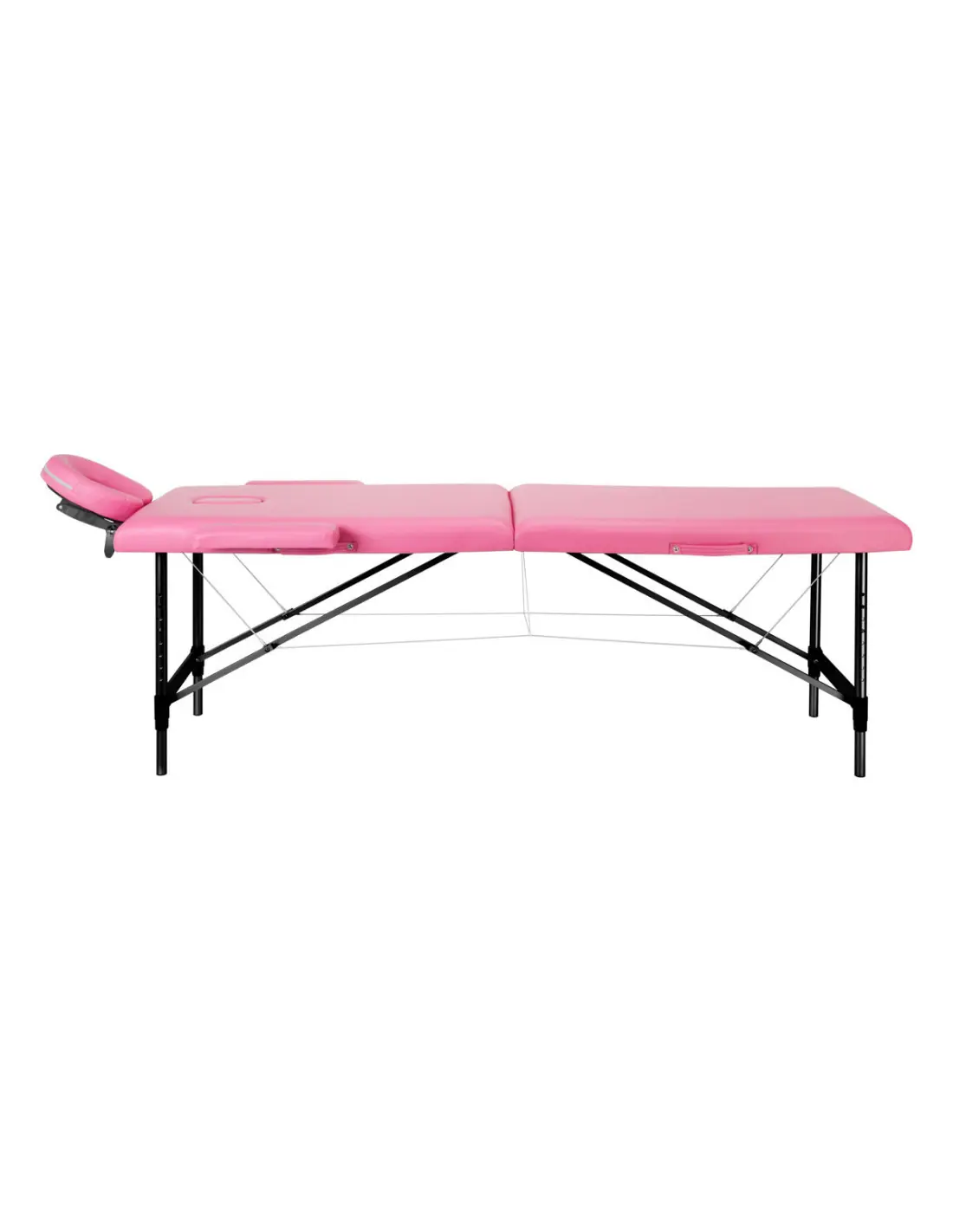 Lettino da massaggio pieghevole alluminio comfort Activ Fizjo 2 segmenti rosa alluminio nero