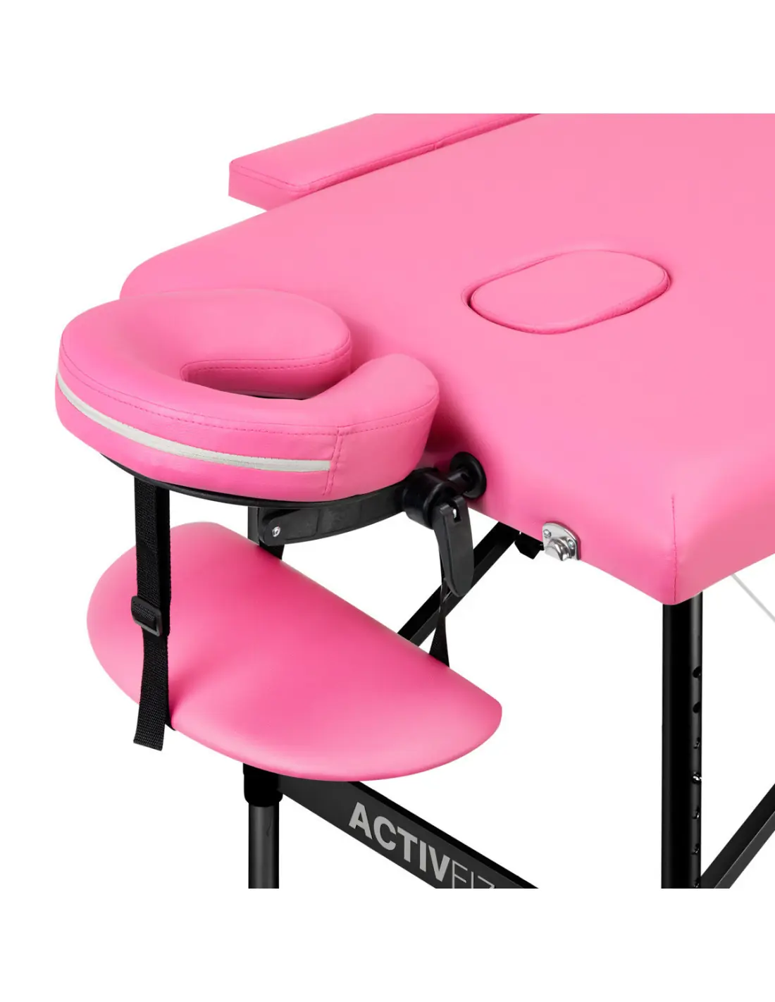 Lettino da massaggio pieghevole alluminio comfort Activ Fizjo 2 segmenti rosa alluminio nero