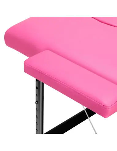 Lettino da massaggio pieghevole alluminio comfort Activ Fizjo 2 segmenti rosa alluminio nero