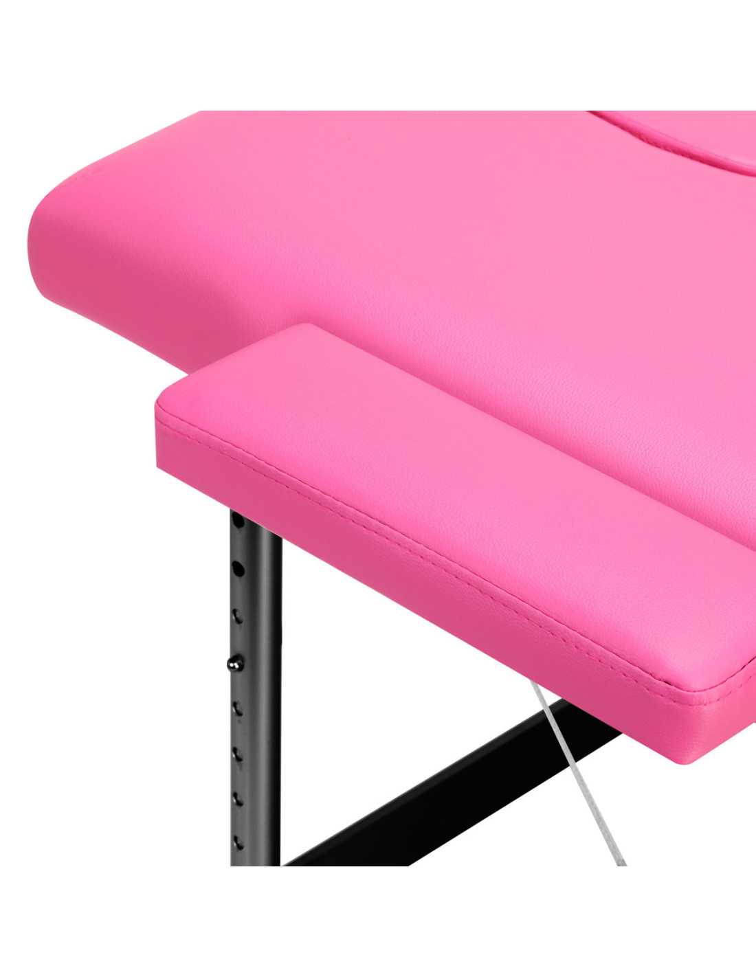 Camilla de masaje plegable aluminio confort Activ Fizjo 2 segmentos rose black aluminio