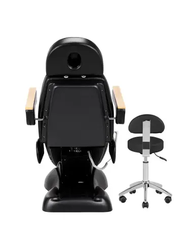 Fotel kosmetyczny elektryczny sillon lux 273b + stołek 304 czarny