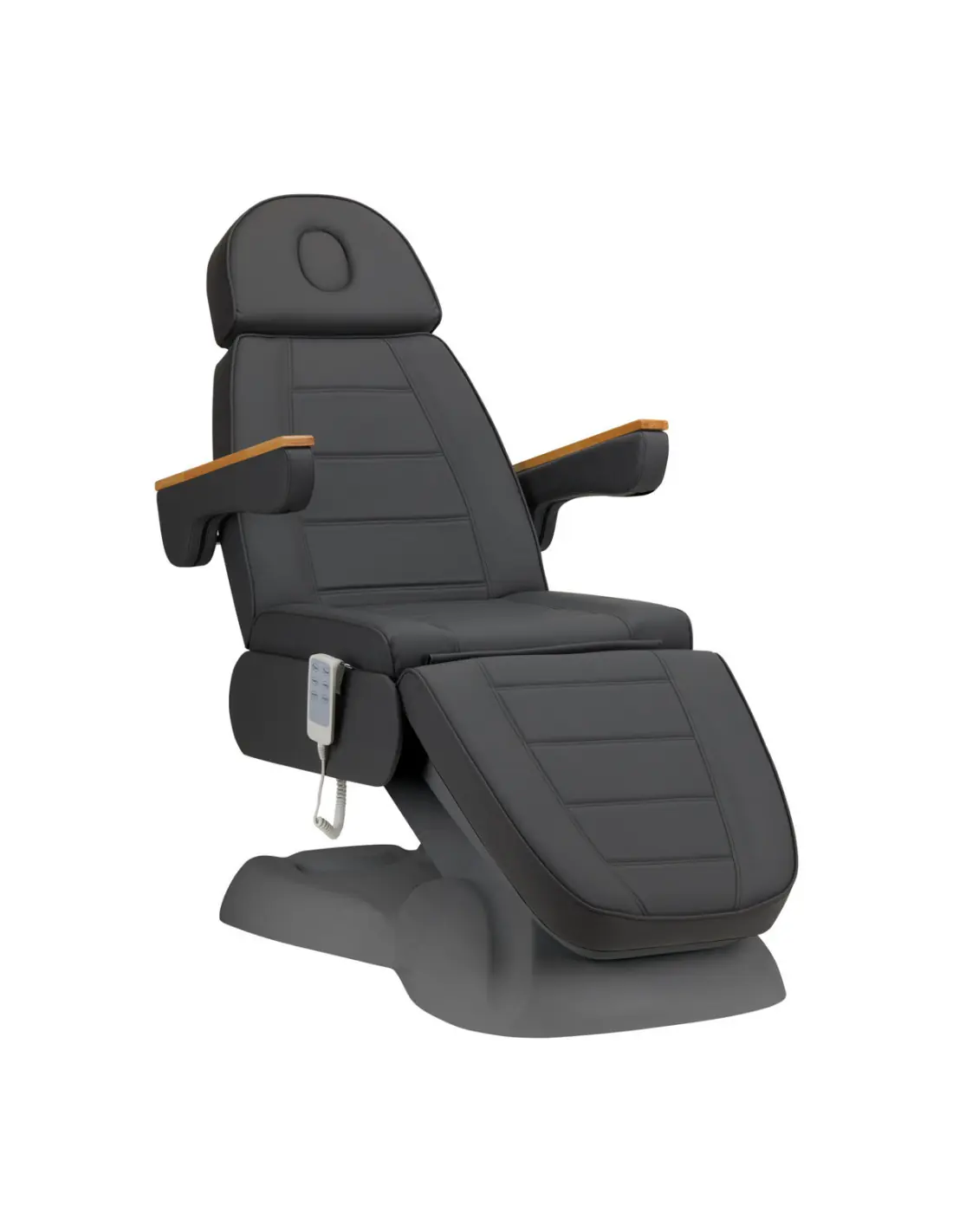 Fauteuil cosmétique électrique SILLON Lux 3 moteurs gris, piètement gris 