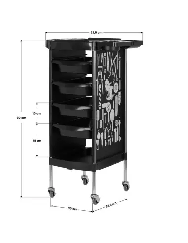 Gabbiano aiutante parrucchiere X11-9 grafica nera 