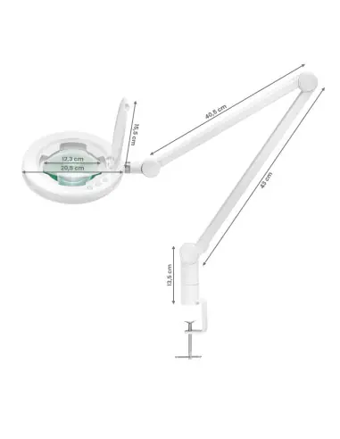 Lampe loupe LED Glow 8021 pour le dessus de table couleur de lumière 