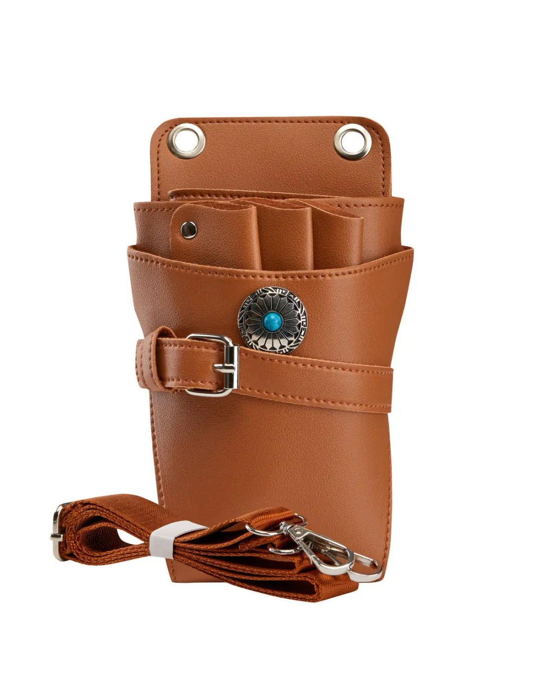 Etui de ceinture pour ciseaux de coiffure T14 marron 