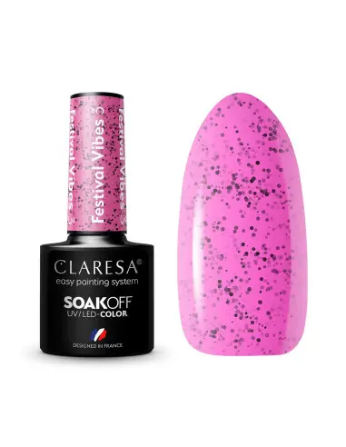 Vernis à ongles hybride CLARESA Festival Vibes 3 -5g 
