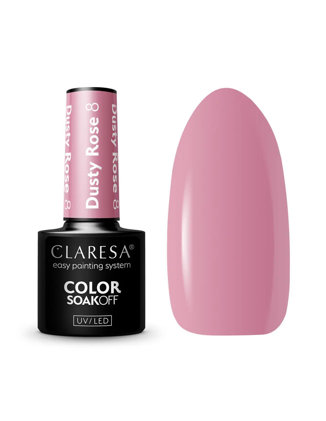 CLARESA Vernis à ongles hybride DUSTY ROSE 8 -5g