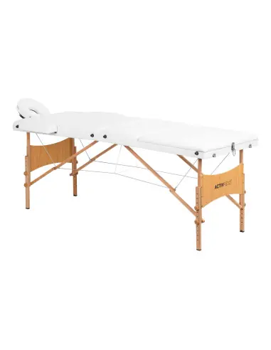 Table de massage en bois Comfort Activ Fizjo Lux 3 segments 190x70 BLANC 
