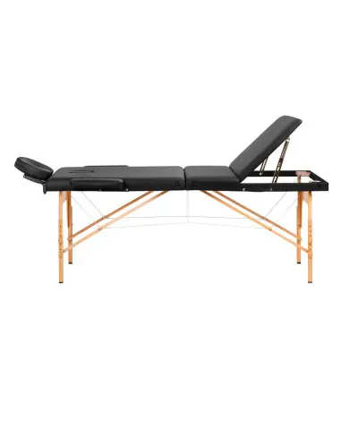 Table de massage en bois Comfort Activ Fizjo Lux 3 segments 190x70 noir 