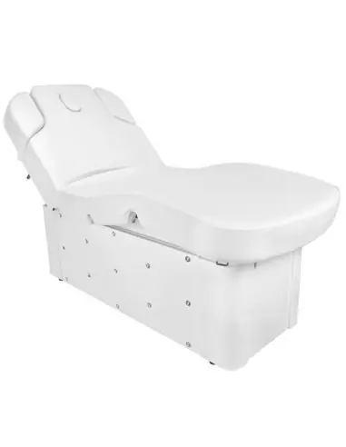 Lettino da massaggio elettrico Azzurro Krystal 370-3 bianco con 4 motori riscaldati
