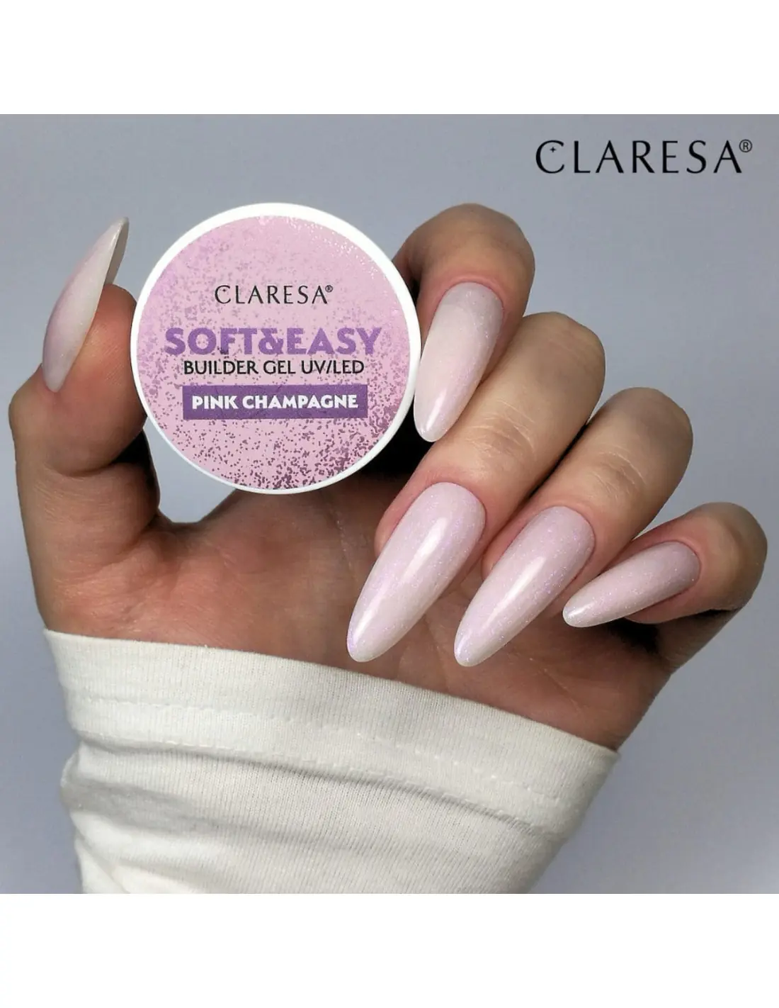 Claresa żel budujący Soft&Easy gel pink champagne 90g 