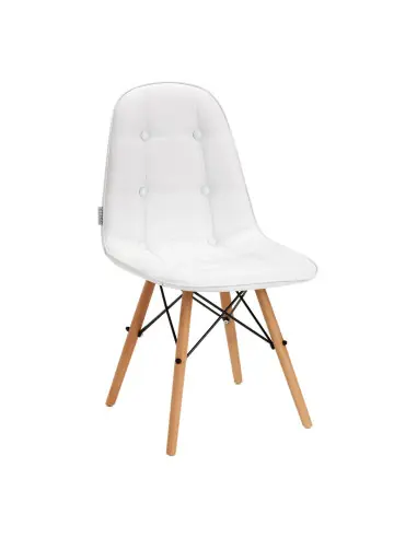 4Rico Krzesło skandynawskie QS-185 eco skóra białe 