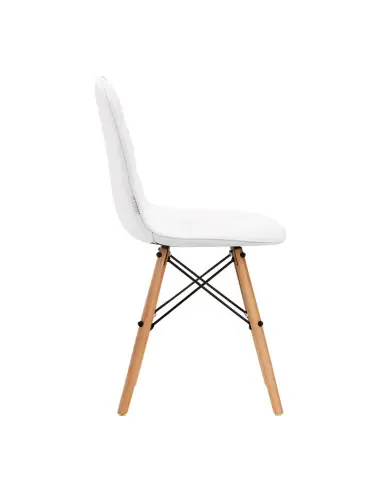 4Rico Krzesło skandynawskie QS-185 eco skóra białe 
