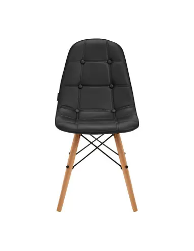 4Rico Krzesło skandynawskie QS-185 eco skóra czarne 