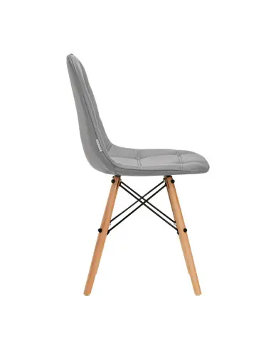 4Rico Krzesło skandynawskie QS-185 eco skóra szare 
