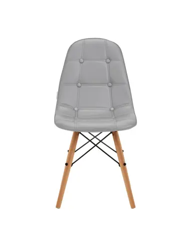 4Rico Krzesło skandynawskie QS-185 eco skóra szare 