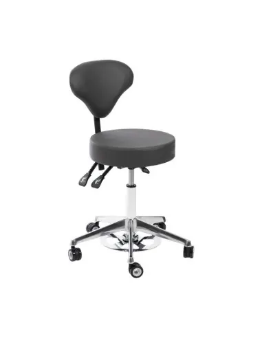 Schwarzer Spa-Rollhocker