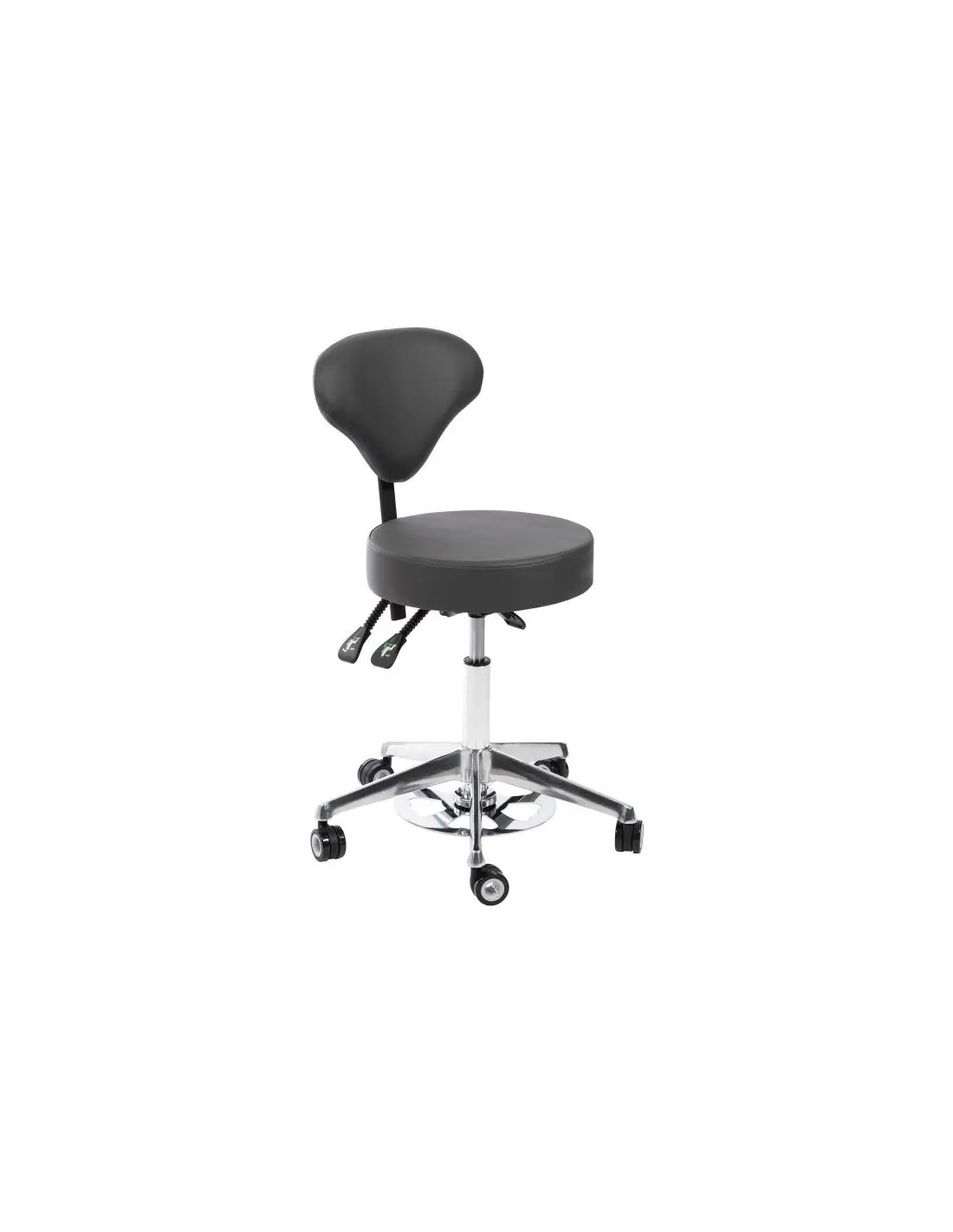 Tabouret a roulette esthétiques spa noir