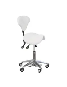 Banco ergonômico com rodízios e encosto