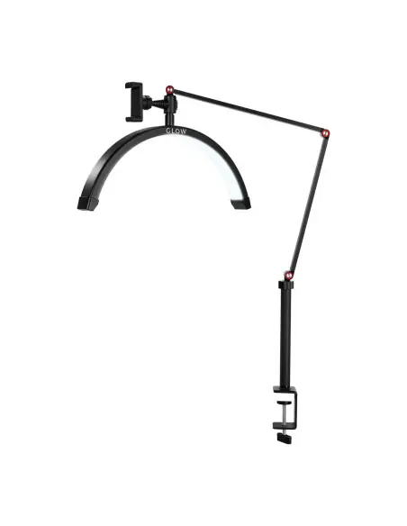 Die Lampe Glow MX3 ist schwarz und weiß 