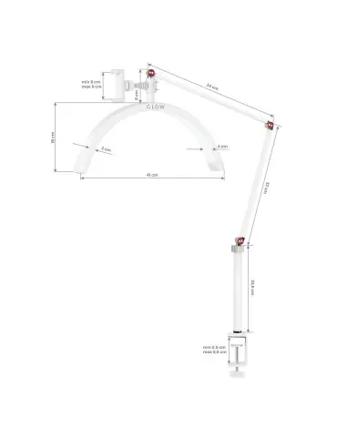 Lampe zabiegowa Glow MX3 blau weiß 
