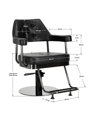 Gabbiano Granada Black Hairdressing Chair {attributes}