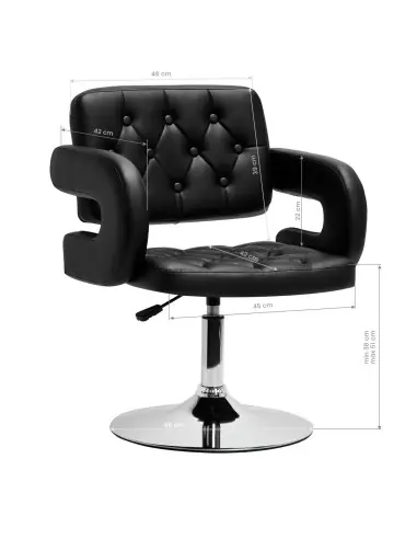 Hair System fotel fryzjerski QS-B1801 czarny 