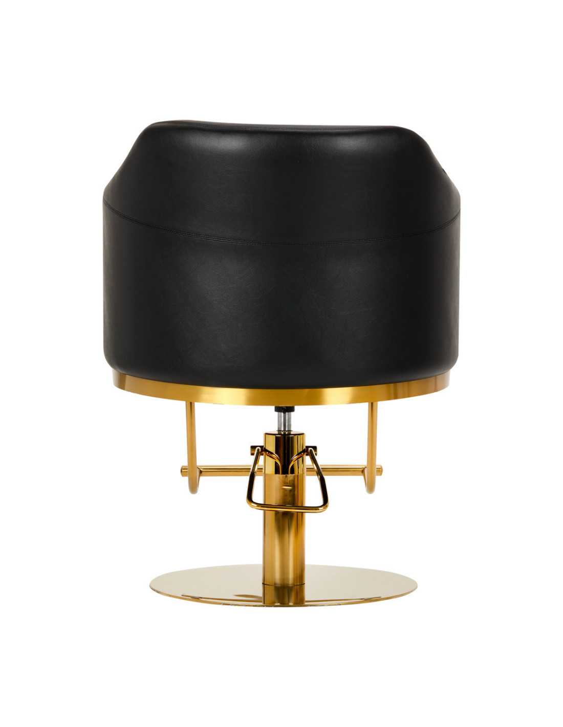Gabbiano Burgos Black Gold Hairdressing Chair {attributes}