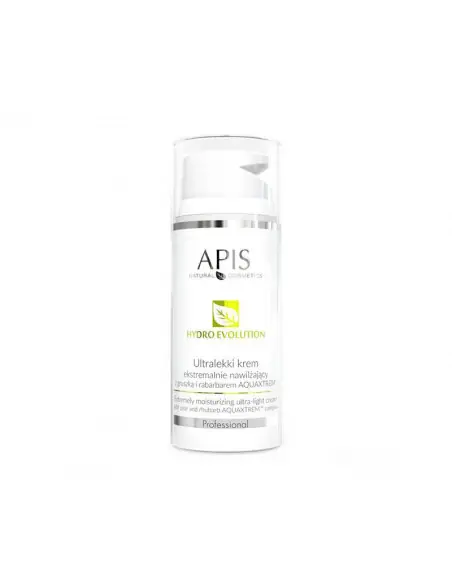 Apis hydro evolution ultra lekki krem ektremalnie nawilżający z ruszką i rabbarbarem aquaxtrem™ 100 ml 