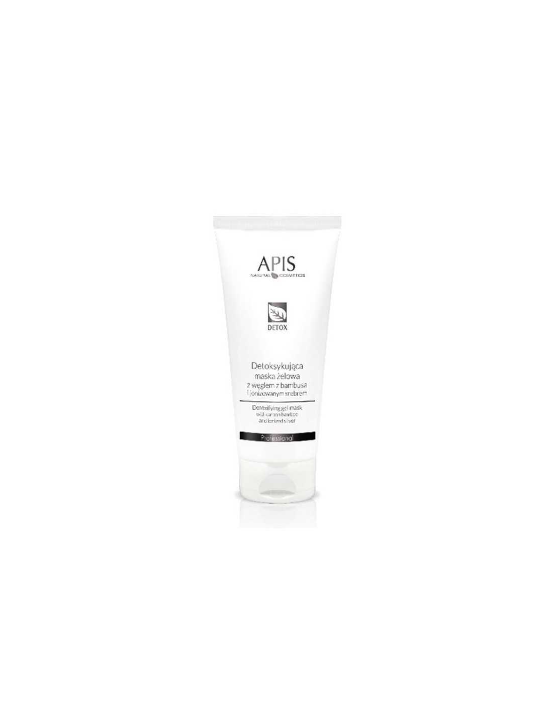 Apis detoksykująca maska żelowa z węglem z bambusa i jonizowanym srebrem 200 ml 