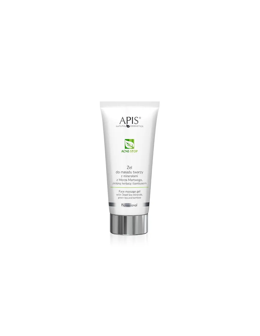 Apis acne-stop żel wygładzający do masażu twarzy dla cery tłustej z minerałami z morza martwego, zieloną herbatą i bambusem 