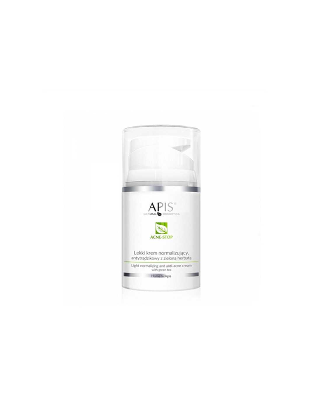 Apis lekki krem normalizujący, antytrądzikowy - zielona herbata 50 ml 
