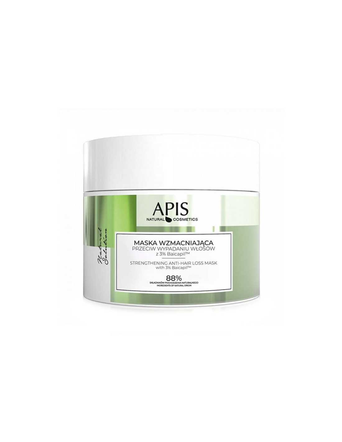 Apis natural solution, maska wzmacniająca przeciw wypadaniu włosów z 3% baicapil, 200 ml 